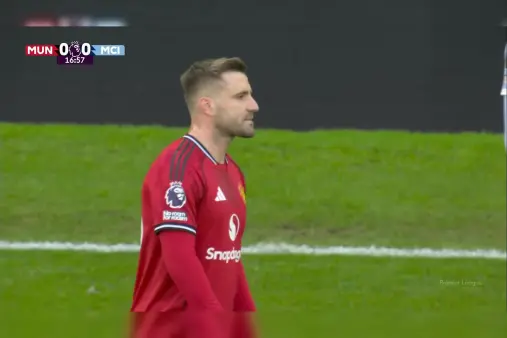 [Yellow Card] Luke Shaw recklessly fouls Rodri, Taylor shows yellow card again