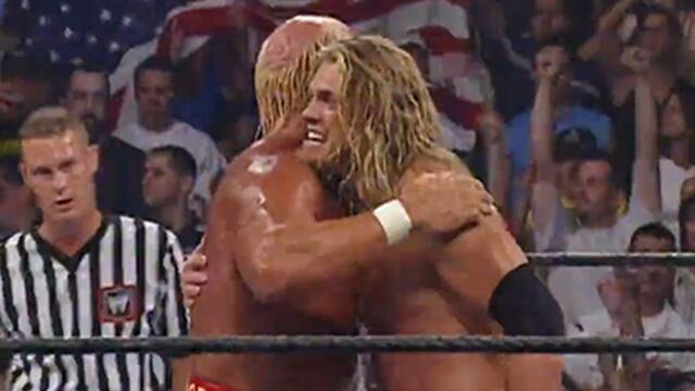 On Independence Day, Edge and his boyhood hero Hulk Hogan capture the World Tag Team Championships background