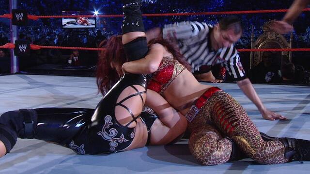 Maria and Ashley vs. Beth Phoenix and Melina: WrestleMania 24 - BunnyMania Lumberjill Match