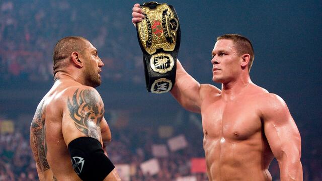 John Cena & Batista vs. Cody Rhodes & Ted DiBiase - World Tag Team Championship Match: Raw, Aug. 4, 2008 background