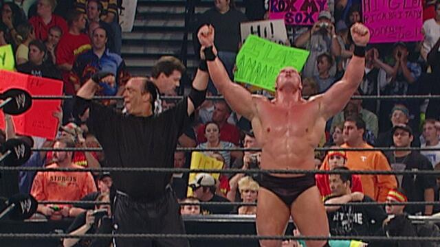 The Hardy Boyz vs. Brock Lesnar & Paul Heyman: Judgment Day 2002 background