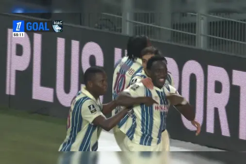 [Goal] Unexpected opener! Rasoul N'Diaye's long-range shot takes a deflection and finds the net