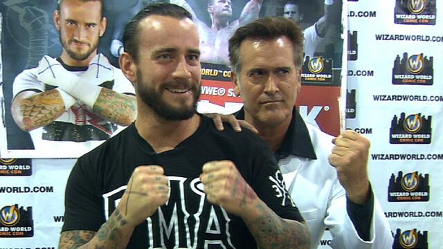 CM Punk meets Bruce Campbell and Stan Lee at Comic-Con
