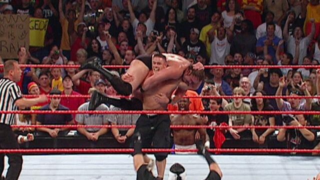 John Cena vs. Snitsky - Lumberjack Match: Raw, July 18, 2005 background