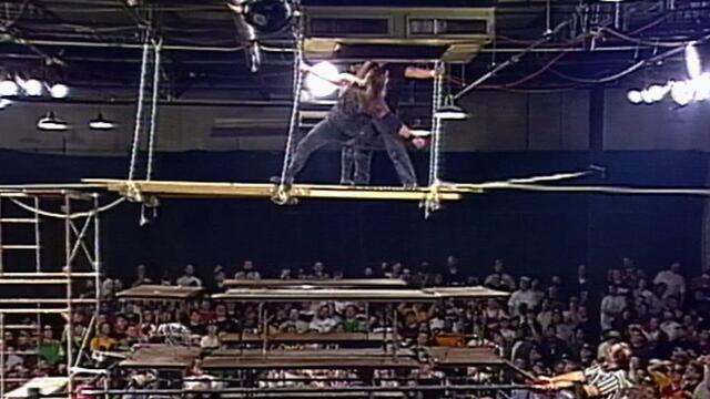 Tommy Dreamer vs. Brian Lee - Scaffold Match: High Incident 1996 background