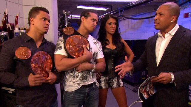 AW approaches Epico, Primo and Rosa as well as Ryback: SmackDown, April 27, 2012