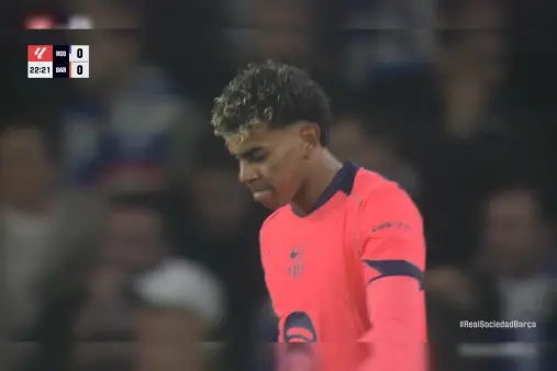 [Highlights] Missed chance in front of goal! Yamal's precise cross, Olmo's close-range flick flies over