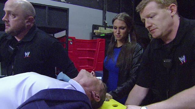 Mr. McMahon gets carted off after being attacked by Brock Lesnar: WWE.com Exclusive, Jan. 28, 2013