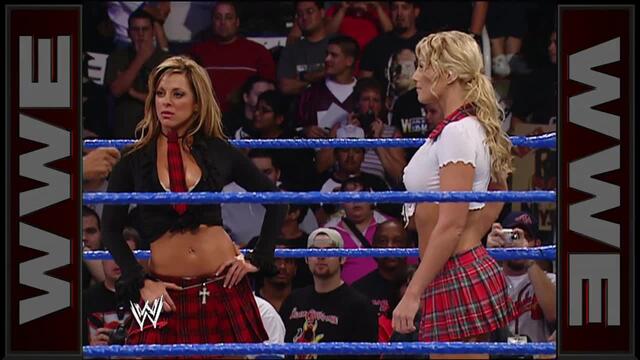 Moolah & Mae Young vs. Torrie Wilson & Dawn Marie: SmackDown, September 23, 2004 background