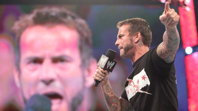 CM Punk challenges Brock Lesnar to a match at SummerSlam: Raw, July 22, 2013 background