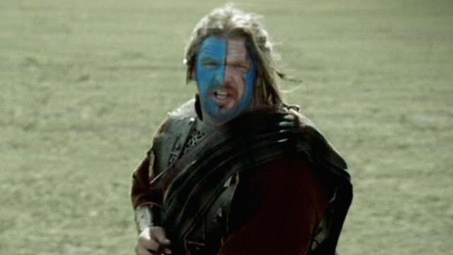Triple H does his best "Braveheart" impersonation: WrestleMania 21 background