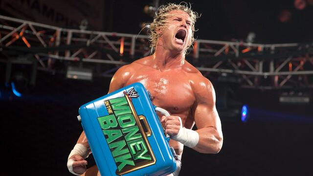 Dolph Ziggler wins the Money in the Bank Ladder Match: Money in the Bank 2012 background