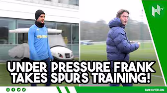 UNDER PRESSURE Thomas Frank takes Spurs training | Champions League