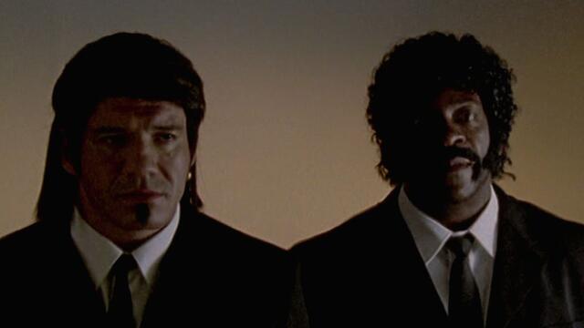 Eddie Guerrero and Booker T do their best "Pulp Fiction" impersonations: WrestleMania 21