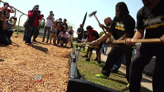 WWE and KaBOOM! join forces and build a playground for the youth of New Orleans, LA: April 4, 2014 backdrop