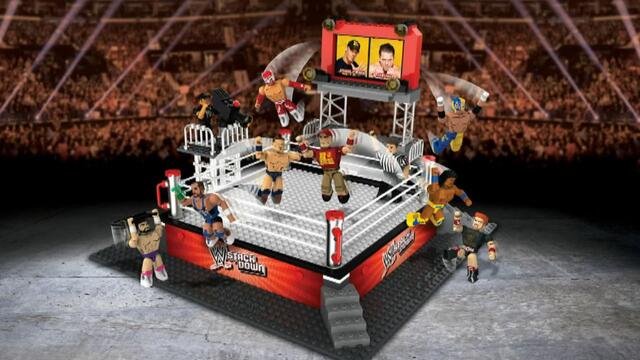 The Miz shows off the new WWE StackDown playset