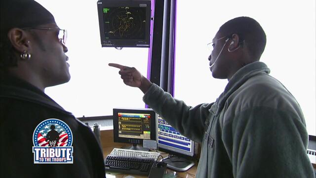 WWE Superstars tour an Air Traffic Control Tower: 2013 Tribute to The Troops background