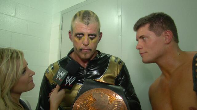 Cody Rhodes & Goldust discuss their successful Tag Team Championship defense at Hell in a Cell: WWE.com Exclusive, Oct. 27, 2013 background