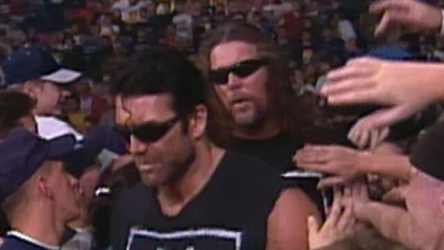 nWo enters through the crowd: WCW Monday Nitro, Oct. 21, 1996