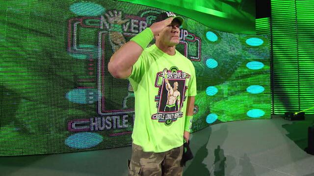 John Cena enters to Ric Flair's entrance theme