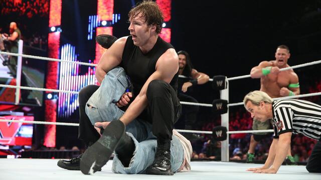 John Cena, Roman Reigns & Dean Ambrose vs. The Wyatt Family: Raw, June 9, 2014 background