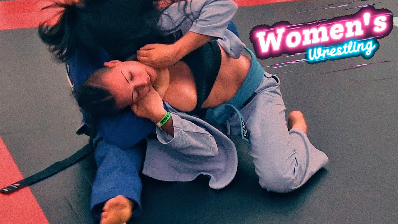 Girls Freestyle Wrestling - Blue Belt vs Black Belt, Deep Choke background