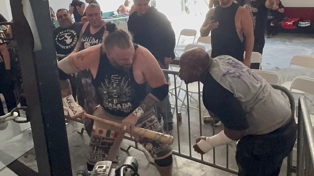 SVN Wrestling SVN Days a week Hoodfoot vs Masada full Death match front row experience! background