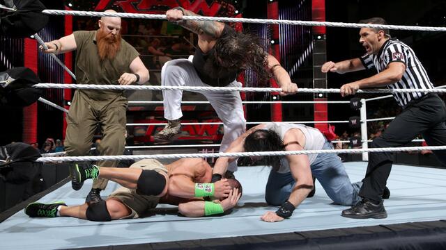 John Cena vs. The Wyatt Family - WWE App Vote Match: Raw, April 21, 2014 background