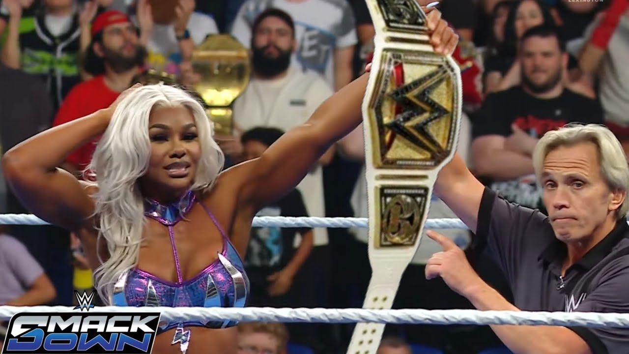 WWE SmackDown 31 October 2025 Jade Cargill Wins WWE Women's Championship Tiffany Stratton Lose backdrop