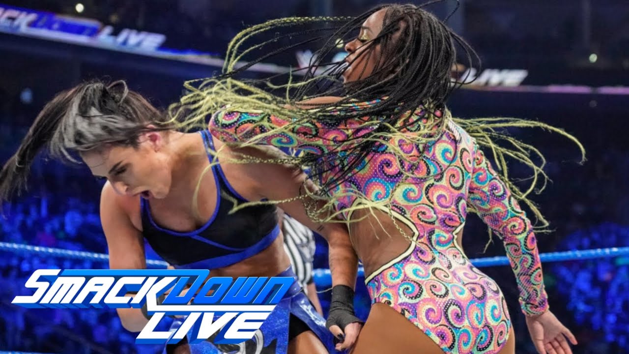 WWE SmackDown Live Naomi Vs Sonya Deville January 1, 2019 background