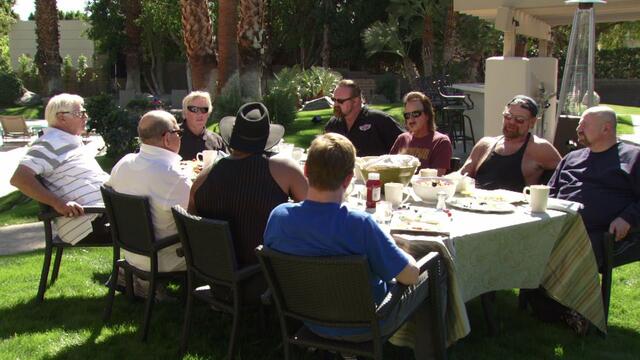 Tempers run high as film star Gary Busey stops in to give the cast of "Legends' House" some inner peace: WWE Legends' House, April 17, 2014