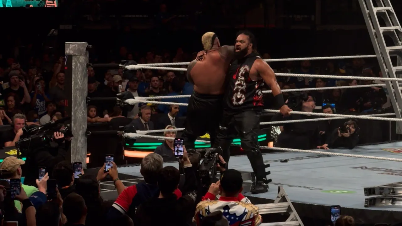 Jacob Fatu Attacks Solo Sikoa puts him through ladder at WWE Money In The Bank 2025 #wwe #jacobfatu