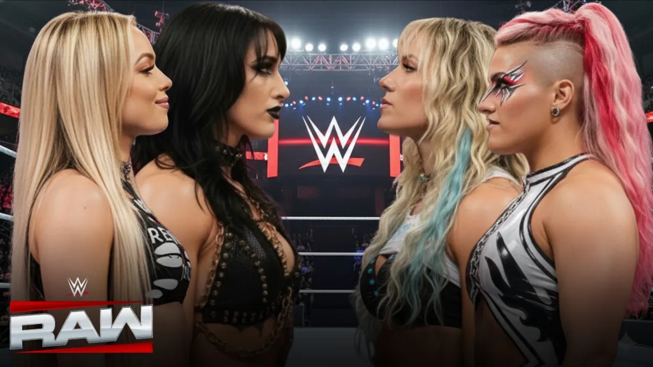 WWE 2K25 - Rhea Ripley Liv Morgan vs Sol Ruca Zaria - FULL MATCH : WWE 27 Oct 2025 background