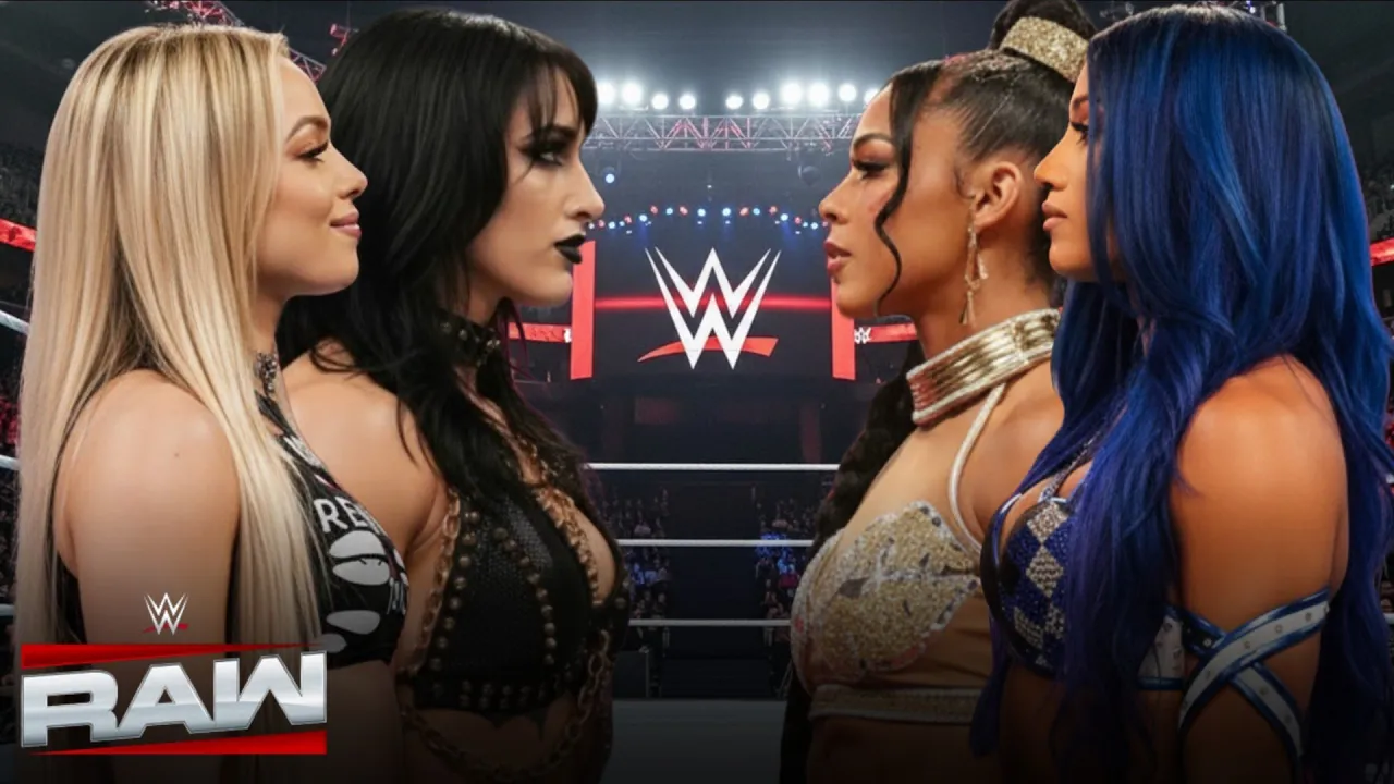 WWE 2K25 - Rhea Ripley Liv Morgan vs Bianca Belair Sasha Banks - FULL MATCH : WWE 30 Oct 2025 background