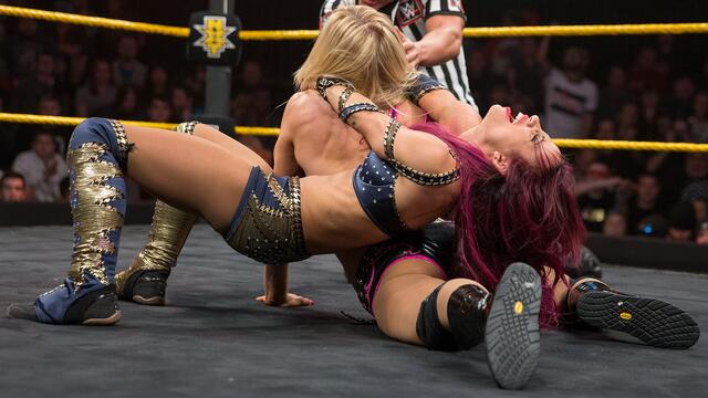 Sasha Banks vs. Charlotte - NXT Women's Championship Match: WWE NXT, March 4, 2015 background