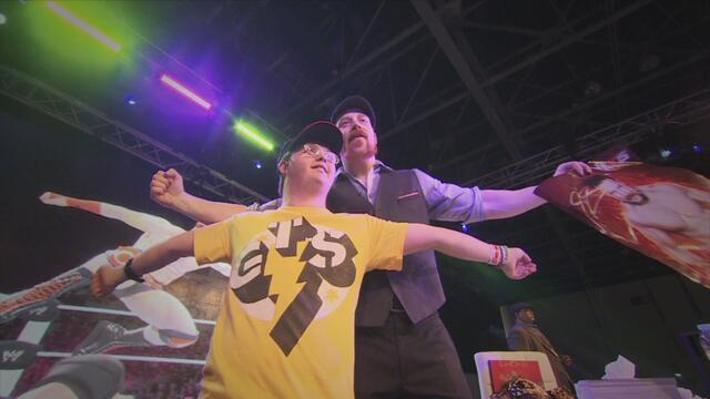 Sheamus Promotes WWE 2K15 in Dubai background