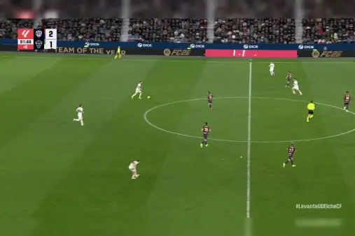 [Goal] Bicycle kick equalizer! Bouyar meets teammate's header flick and strikes a stunning overhead kick into the corner