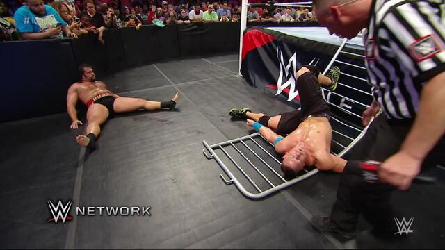 Rusev smashes U.S. Champion John Cena into a ring barricade: WWE Payback 2015 (WWE Network Exclusive) background