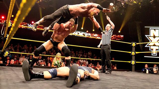Enzo Amore & Colin Cassady vs. Angelo Dawkins & Sawyer Fulton: WWE NXT, April 15, 2015 background