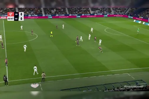 A speculative effort! Diangana cuts inside suddenly and fires a left-footed shot wide of the goal