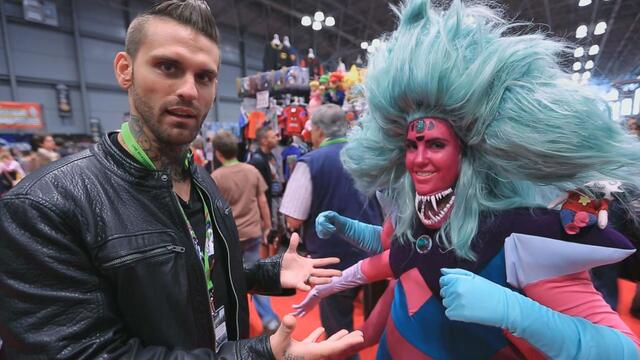 WWE Network: Corey Graves meets some of the unique characters at New York Comic Con on Culture Shock background