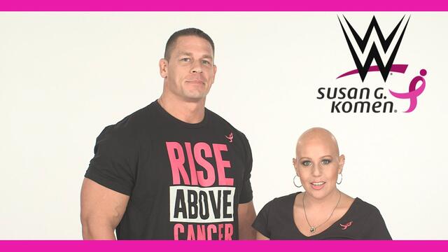 John Cena introduces breast cancer survivor Ashlee Hunt background