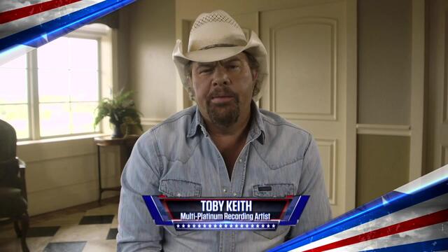 Country music star Toby Keith honors America's troops