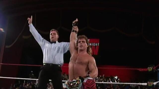 Shawn Michaels hits his Teardrop Suplex for the victory: Raw, January 11, 1993