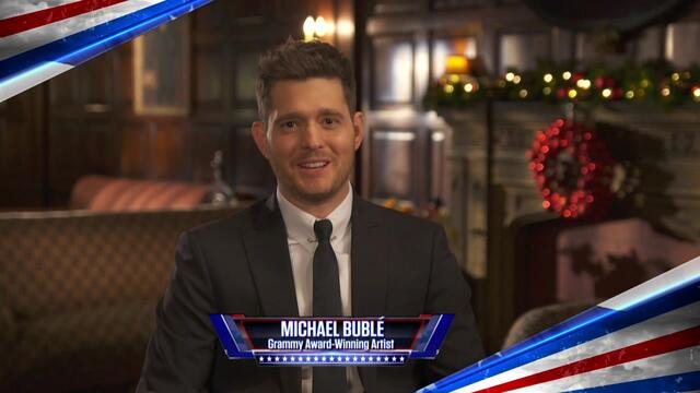 Michael Buble sings praises for the troops background