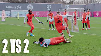 The MOST INTENSE clip you will see today 👀 – 2 vs 2 in Training | FC Bayern