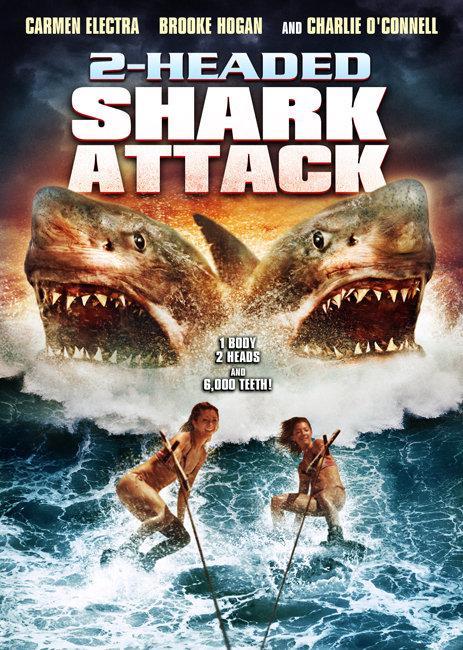 2-Headed Shark Attack poster - similar to Mrs. Brown's Boys D'Movie