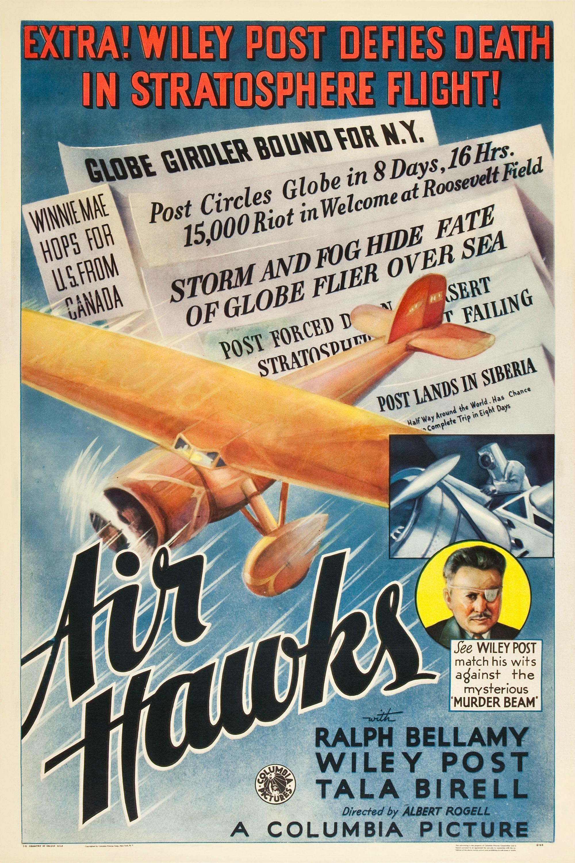 Air Hawks poster - similar to The Invisible Ray