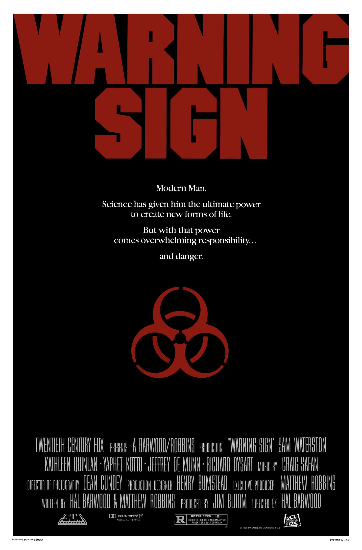 Warning Sign - like King on Screen but darker
