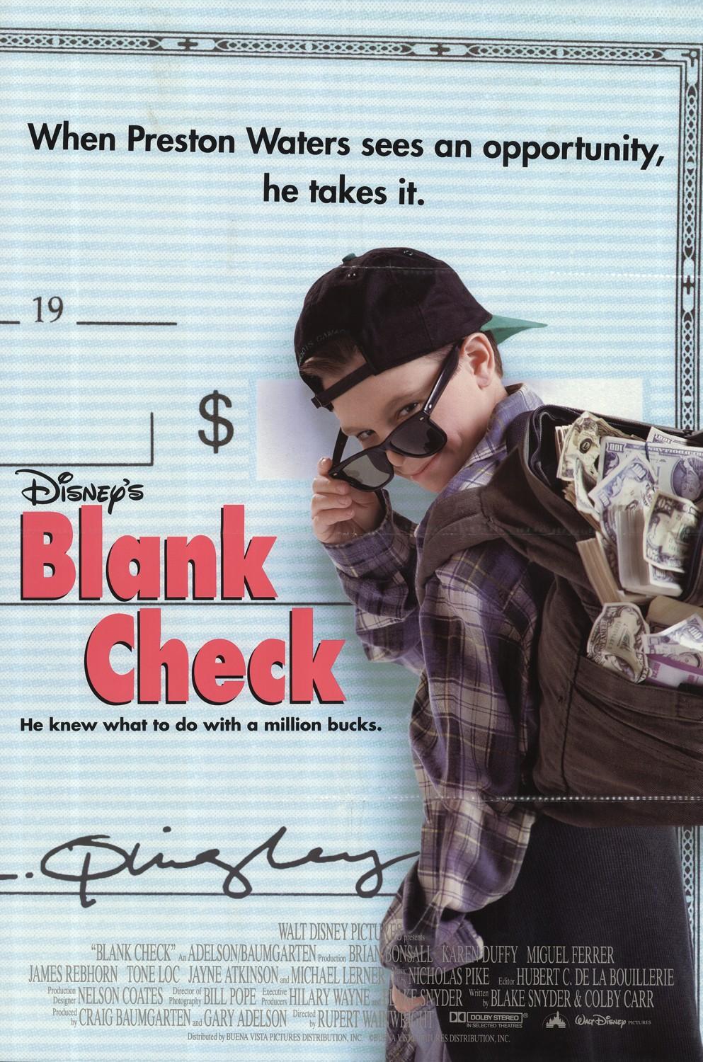 Blank Check poster - similar to The Night Flier